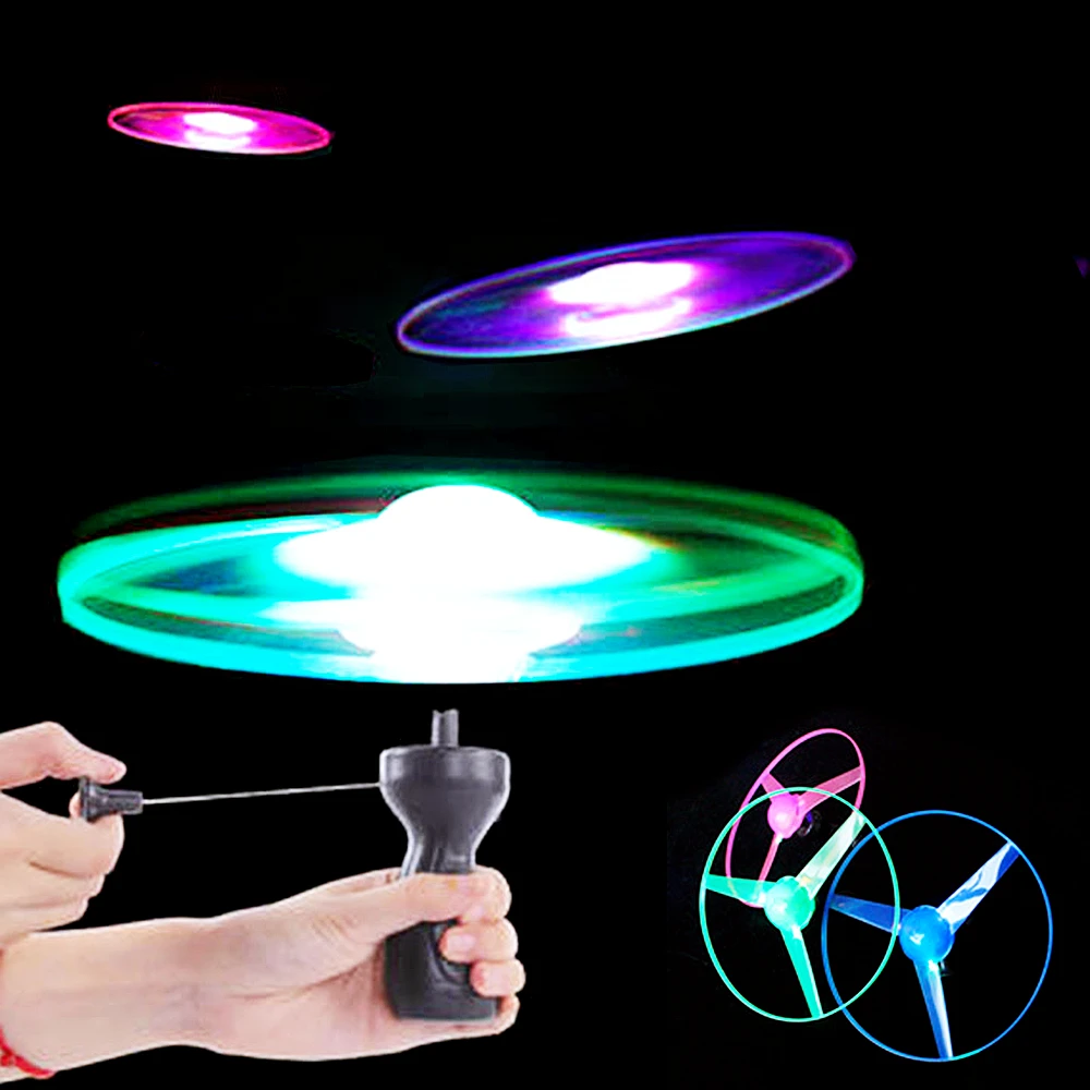 Party Games Engagement - 9A-Disc volante luminoso con elica, giocattolo