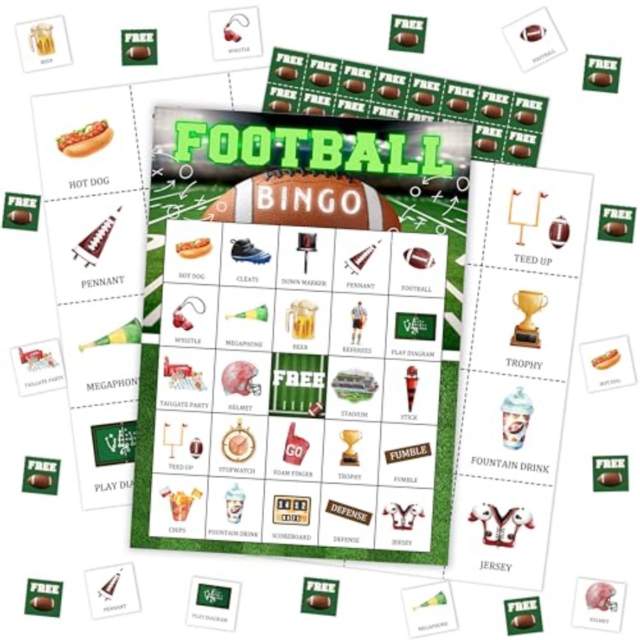 Gioco di Bingo a Tema Calcio,  - Party Games For Large Groups recensione e prezzo